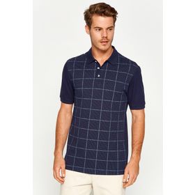 Koton 7YAM11928LK Lacivert Polo Yaka Erkek T-Shirt