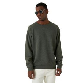 Koton 858 Erkek Basic Bisiklet Yaka Haki Kazak