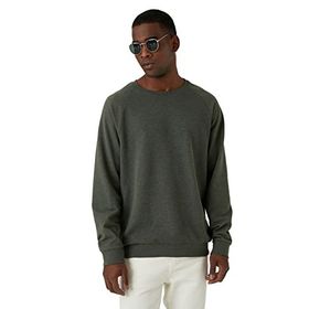 Koton 858 Erkek Basic Bisiklet Yaka Haki Kazak
