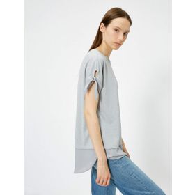 Koton 8KAF10243GK Gri Kadın T-Shirt