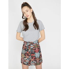 Koton 8KAF10243GK Gri Kadın T-Shirt