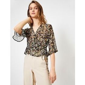 Koton 8KAF60374FW Yeşil Uzun Kollu Bluz