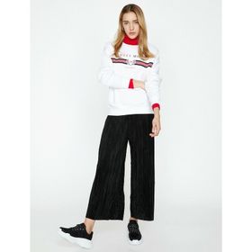 Koton 8KAK43372QK Siyah Geniş Paça Kadın Pantolon