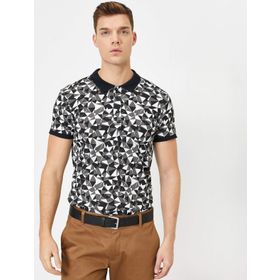 Koton 8KKB16378TK Siyah Polo Yaka Erkek Çocuk T-Shirt