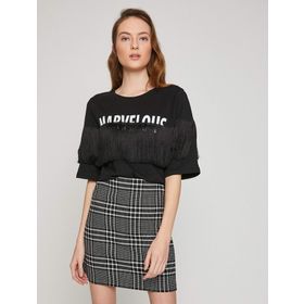 Koton 8YAF10418GK Siyah Kadın T-Shirt