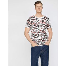 Koton 8YAK13038GK Beyaz Kadın T-Shirt