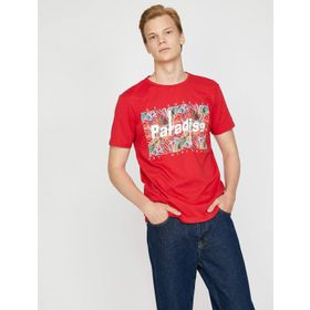 Koton 8YAK13966EK Kırmızı Kadın T-Shirt