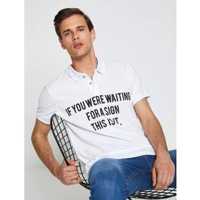 Koton 8YAM11300LK Beyaz Erkek T-Shirt