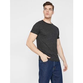 Koton 8YAM11582MK Siyah Kısa Kollu Bisiklet Yaka Erkek T-Shirt
