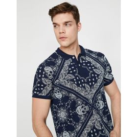 Koton 8YAM14157OK Lacivert Kısa Kollu Erkek T-Shirt