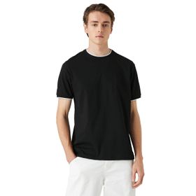 Koton 999 Erkek Siyah Basic Bisiklet Yaka Kısa Kollu Pamuklu T-shirt
