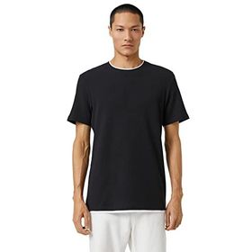 Koton 999 Erkek Siyah Basic Bisiklet Yaka Kollu T-shirt