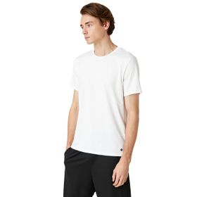 Koton 999 Erkek Siyah Spor Slogan Baskılı Bisiklet Yaka Kısa Kollu T-shirt