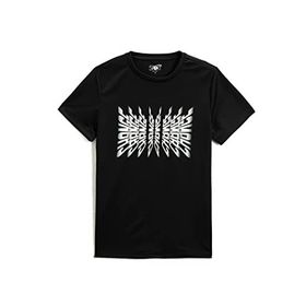 Koton 999 Erkek Siyah Spor Slogan Baskılı Bisiklet Yaka Kısa Kollu T-shirt