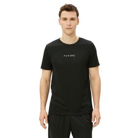 Koton 999 Erkek Siyah Spor Slogan Baskılı Bisiklet Yaka Kısa Kollu T-shirt