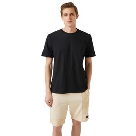 Koton 999 Erkek Siyah Standart Fit Basic T-shirt