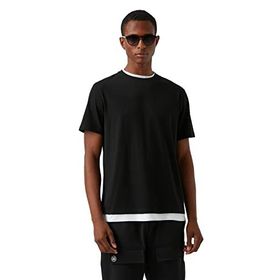 Koton 999 Erkek Siyah Standart Fit Basic T-shirt