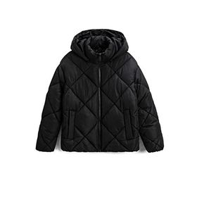 Koton 999 Kadın Siyah Oversize Anorak Kapüşonlu Cepli Mont