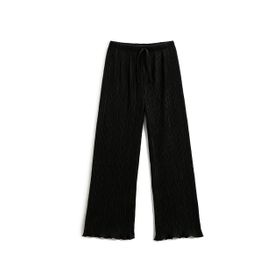 Koton 999 Kız Çocuk Siyah Beli Bağlamalı Pliseli Geniş Paça Pantolon
