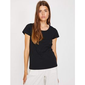 Koton 9KAK12775OK Siyah Kadın T-Shirt