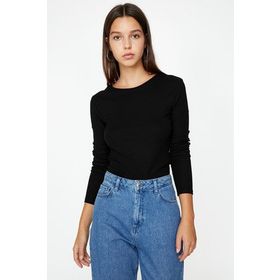 Koton 9KAK12775OK Siyah Kadın T-Shirt