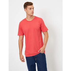 Koton 9KAK12882OK Kırmızı Bisiklet Yaka Kadın T-Shirt