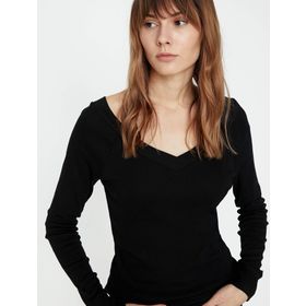 Koton 9KAK12933UK Siyah Kadın T-Shirt