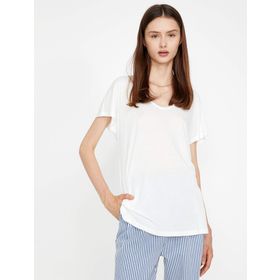 Koton 9KAK13769GK Beyaz Kadın T-Shirt