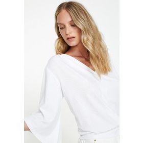 Koton 9KAK13769GK Beyaz Kadın T-Shirt