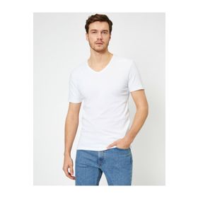 Koton 9KAK13769GK Beyaz Kadın T-Shirt