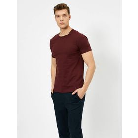 Koton 9KAK13778EK Bordo Kadın T-Shirt