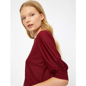 Koton 9KAK13778EK Bordo Kadın T-Shirt