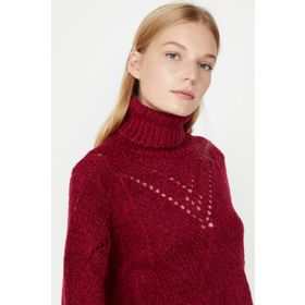 Koton 9KAK92348HT Bordo Kadın Kazak