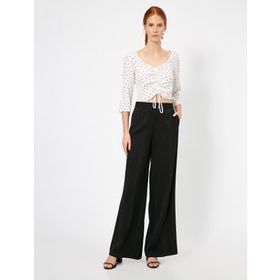 Koton 9KAL41038OK Kahve Geniş Paça Kadın Pantolon