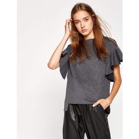Koton 9KAM12160OK Gri Bisiklet Yaka Erkek T-shirt