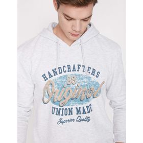Koton 9KAM71097DK Gri Baskılı Erkek Sweatshirt