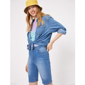 Koton 9YAK47678MDFA7 Kadın Normal Bel Jean Şort