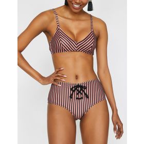 Koton 9YAK88749BMQ78 Çizgili Bikini Altı