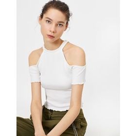 Koton 9YAL18734OK999 Yaka Detayli Kadın T-Shirt