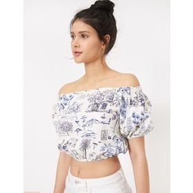 Koton 9YAL38026OK999 Püskül Detayli Crop Top Kadın Bluz