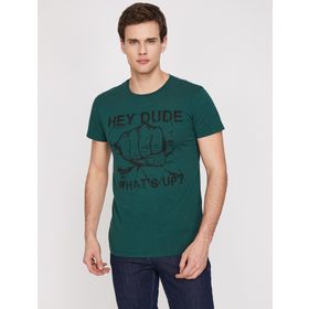 Koton 9YAM11139CK750 Baskili Erkek T-Shirt