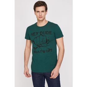 Koton 9YAM11139CK750 Baskili Erkek T-Shirt