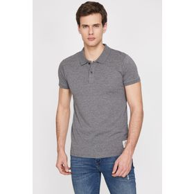 Koton 9YAM12032LK Gri Polo Yaka Erkek T-Shirt