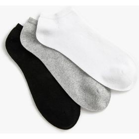 Koton Basic 3'lü Standart Gri Soket Çorap Seti