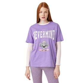 Koton Baskılı Kısa Kollu Pamuklu Kadın T-Shirt