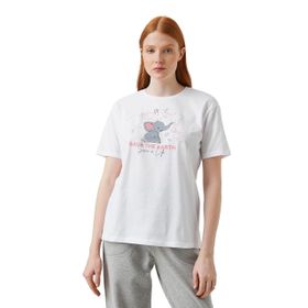 Koton Baskılı Kısa Kollu Pamuklu Kadın T-Shirt