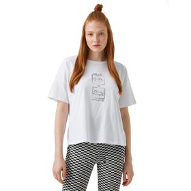 Koton Baskılı Kısa Kollu Pamuklu Kadın T-Shirt