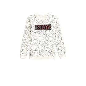 Koton Baskılı Uzun Kollu Bisiklet Yaka Pamuklu Kız Çocuk Sweatshirt