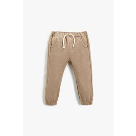 Koton Beli Bağlamalı Cepli Dokulu Mavi Nane Yeşili Basic Jogger Erkek Bebek Eşofman Altı
