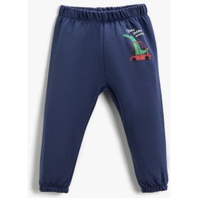 Koton Beli ve Paçaları Lastikli Baskılı Jogger Erkek Bebek Eşofman Altı